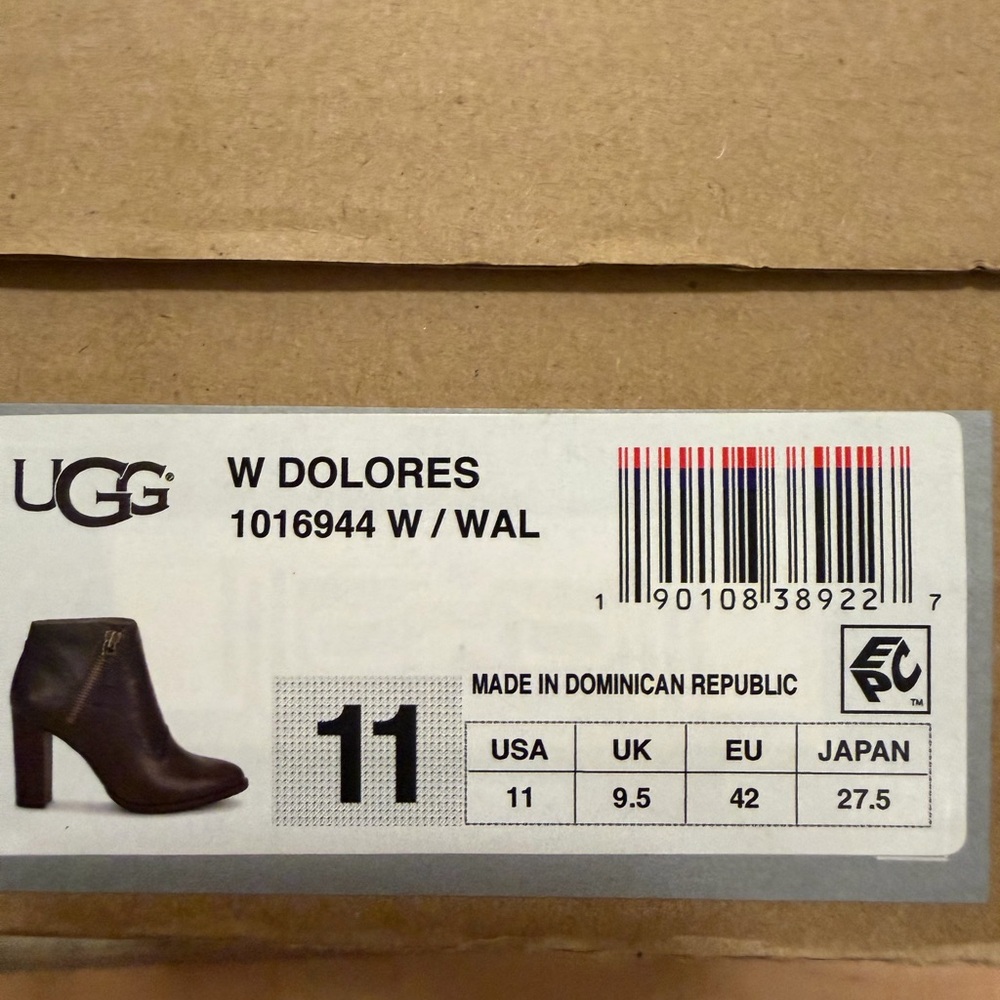 UGG Women's Dark Brown Heeled Boots - Picture 4 of 8